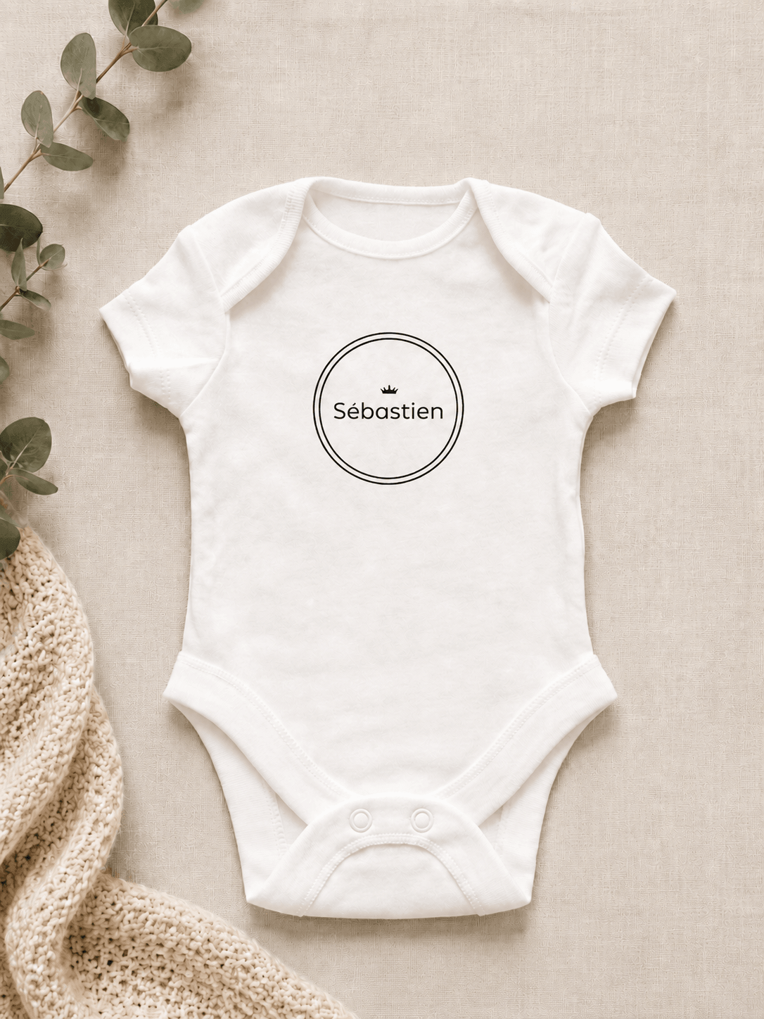 100% Cotton Baby Bodysuit - White