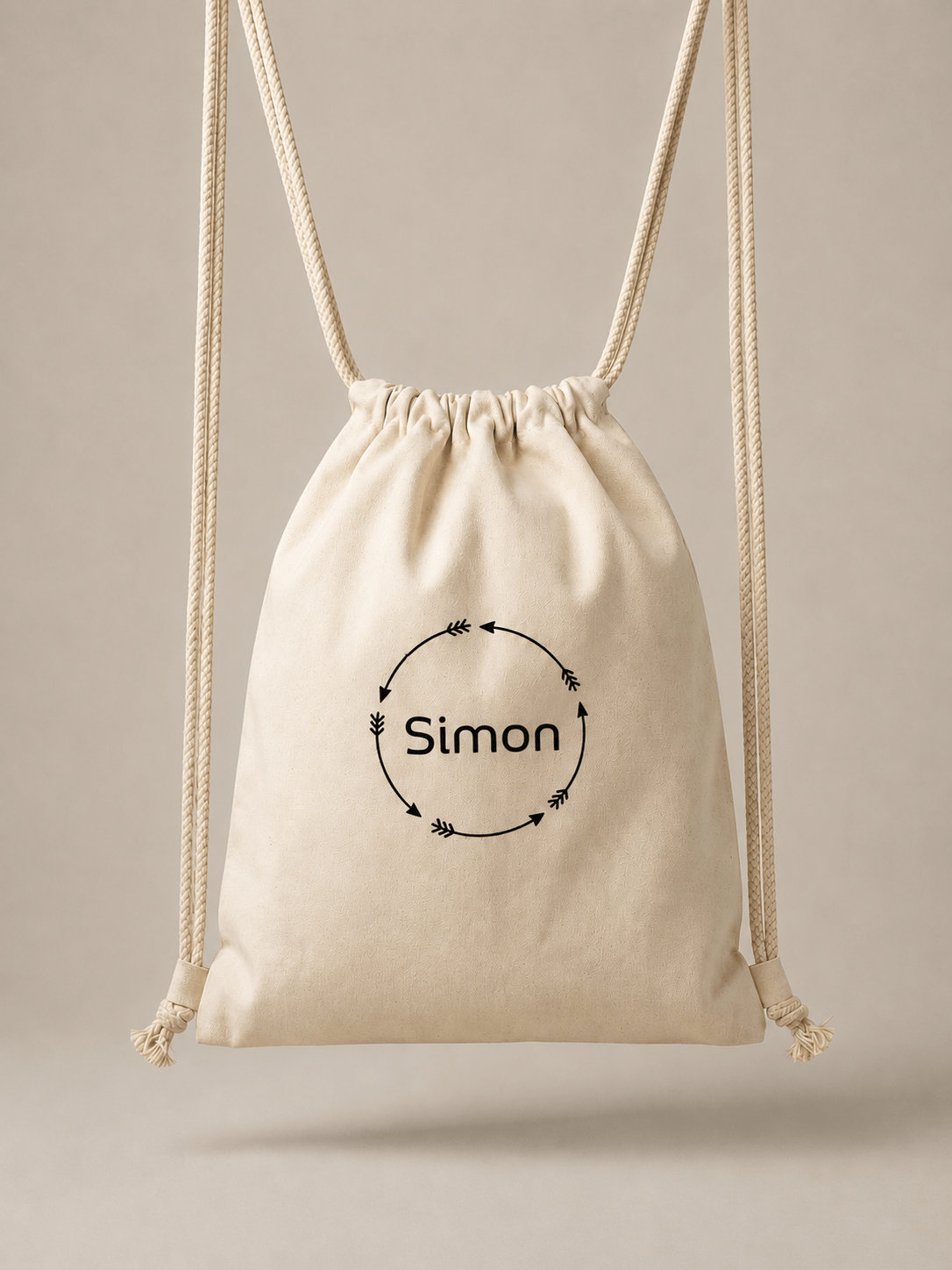 100% Cotton Drawstring Backpack