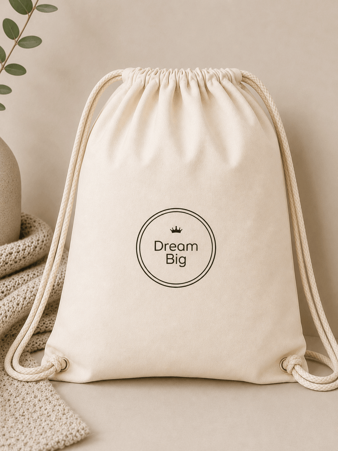 Kids 100% Cotton Drawstring Backpack - Crown Collection