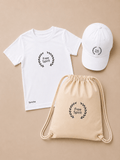 Kids White Collection T-shirt & Cap & Backpack