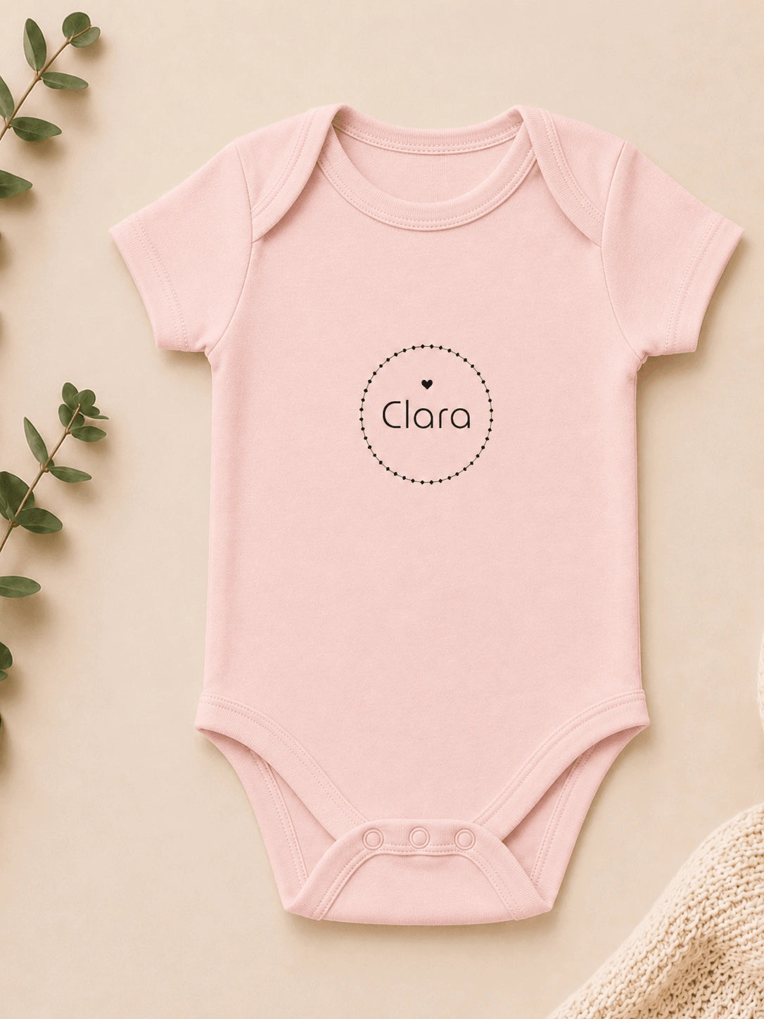 100% Cotton Baby Bodysuit - Pink Love Collection