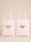 100% Cotton Tote Bag 10L - Pink Minimal Collection
