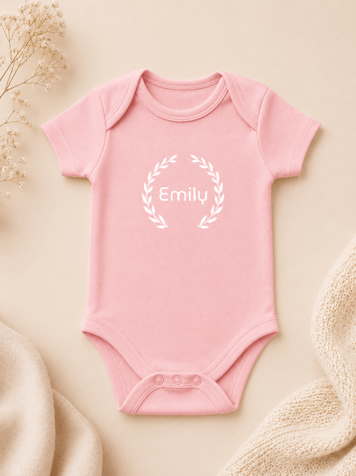 100% Cotton Baby Bodysuit - Pink