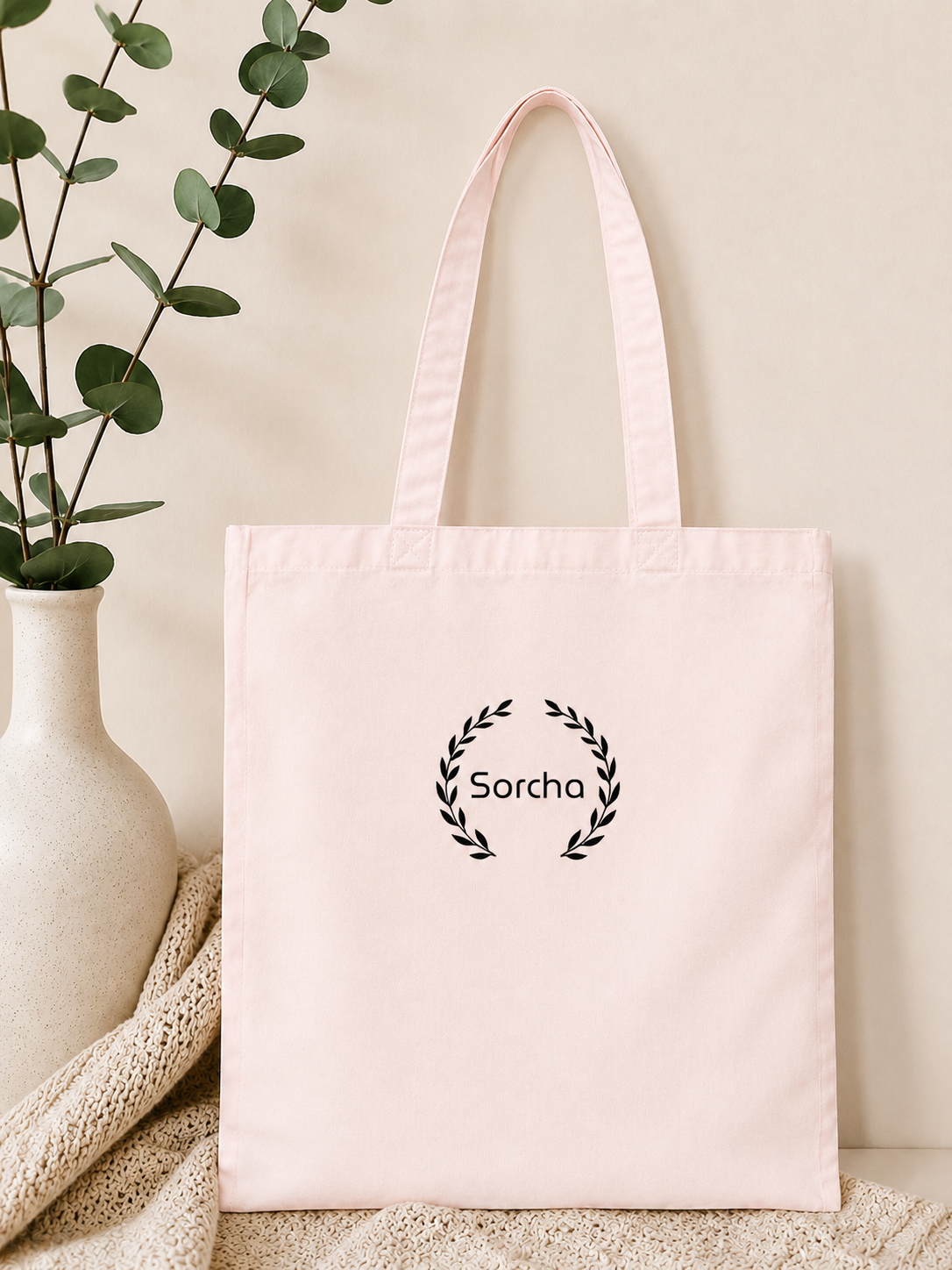 100% Cotton Tote Bag 10L - Pink Laurel Collection