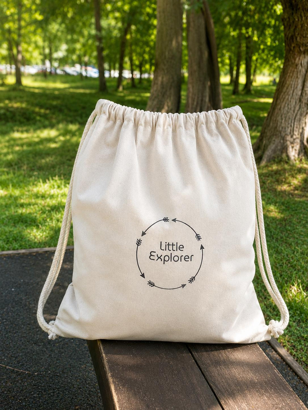 Kids 100% Cotton Drawstring Backpack - Arrow Collection